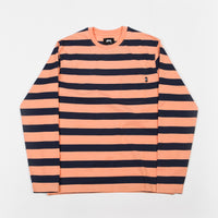 Stussy Malcolm Long Sleeve T-Shirt - Peach thumbnail