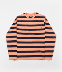 Stussy Malcolm Long Sleeve T-Shirt - Peach