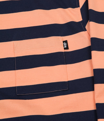 Stussy Malcolm Long Sleeve T-Shirt - Peach