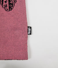 Stussy Mask Long Sleeve Polo Shirt - Pink | Flatspot