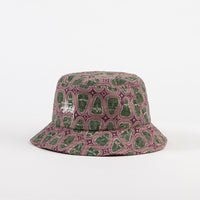 Stussy Mask Pattern Bucket Hat - Pink thumbnail