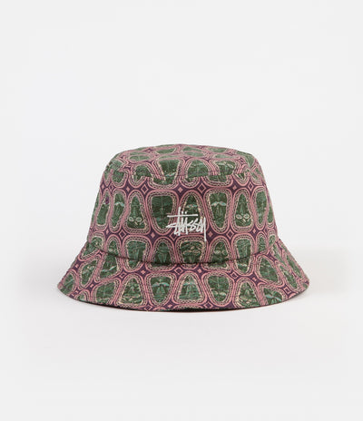 Stussy Mask Pattern Bucket Hat - Pink