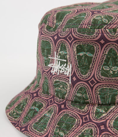 Stussy Mask Pattern Bucket Hat - Pink