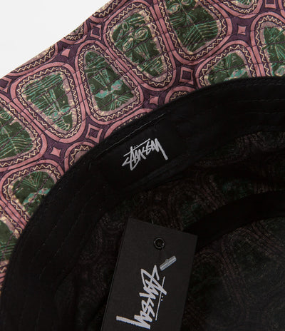 Stussy Mask Pattern Bucket Hat - Pink