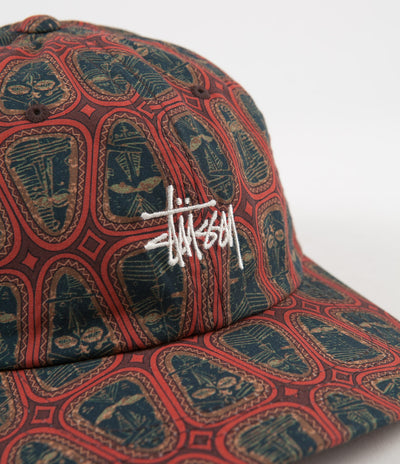 Stussy Mask Pattern Low Pro Cap - Brown