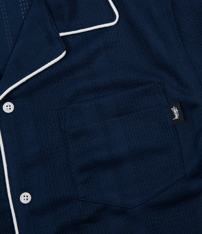 Stussy Mesh Short Sleeve Shirt - Navy