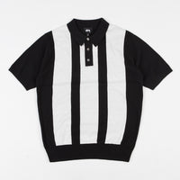 Stussy Miles Polo Sweatshirt - Black | Flatspot