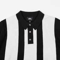 Stussy Miles Polo Sweatshirt - Black thumbnail