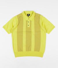 Stussy Miles Polo Sweatshirt - Lemon