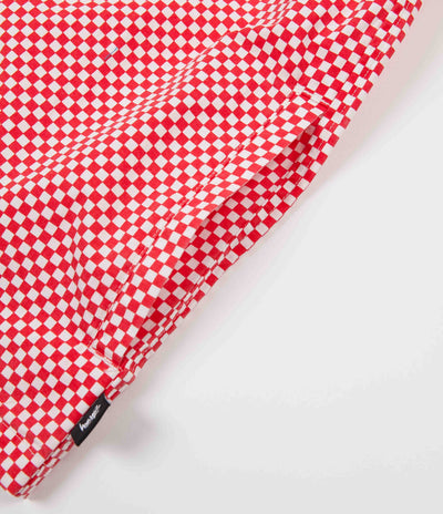 Stussy Mini Check Full Zip Shirt - Red