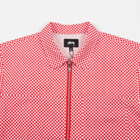 Stussy Mini Check Full Zip Shirt - Red thumbnail