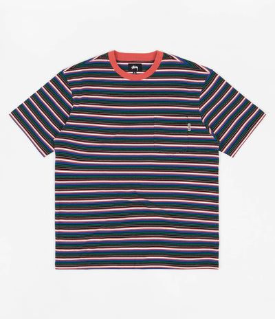 Stussy Mini Stripe T-Shirt - Red