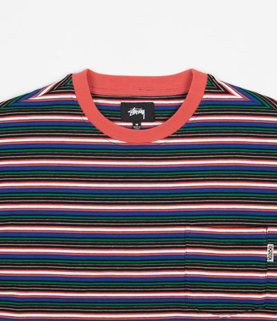 Stussy Mini Stripe T-Shirt - Red