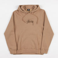 Stussy New Stock Applique Hooded Sweatshirt - Light Brown thumbnail