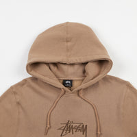 Stussy New Stock Applique Hooded Sweatshirt - Light Brown thumbnail