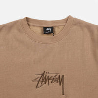 Stussy New Stock Applique Crewneck Sweatshirt - Light Brown thumbnail