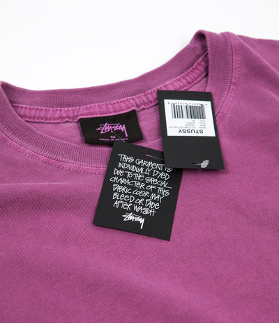 Stussy Old Stamp Pigment Dyed T-Shirt - Berry