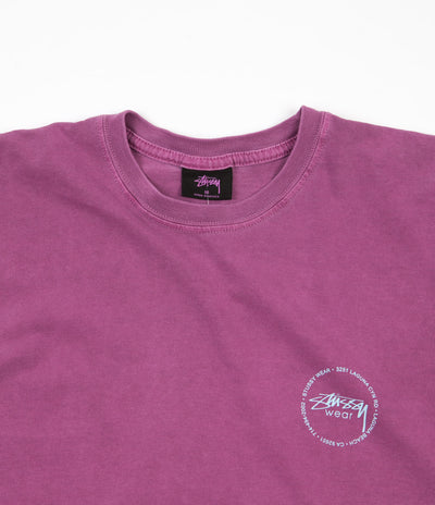 Stussy Old Stamp Pigment Dyed T-Shirt - Berry