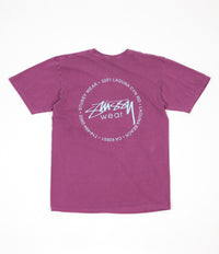 Stussy Old Stamp Pigment Dyed T-Shirt - Berry