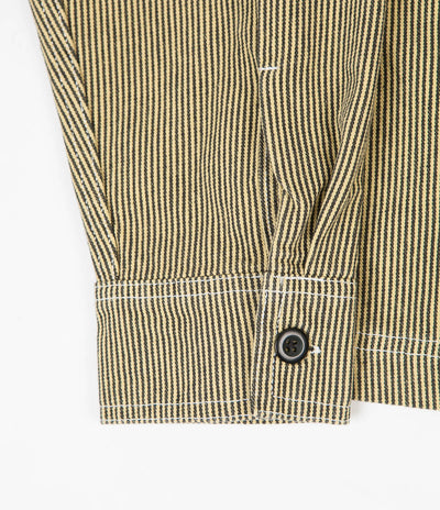 Stussy Overdyed Hickory Zip Shirt - Yellow