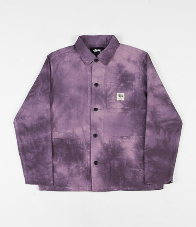 Stussy Overdyed Seersucker Chore Jacket - Purple