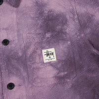 Stussy Overdyed Seersucker Chore Jacket - Purple thumbnail