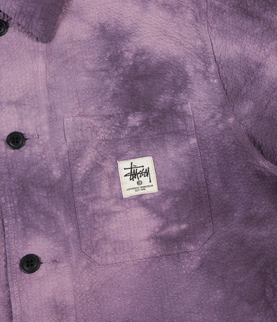 Stussy Overdyed Seersucker Chore Jacket - Purple