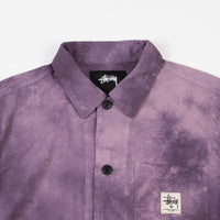 Stussy Overdyed Seersucker Chore Jacket - Purple thumbnail