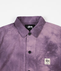 Stussy Overdyed Seersucker Chore Jacket - Purple | Flatspot