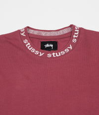 Maroon stussy discount long sleeve spaceship