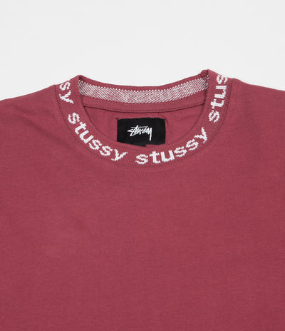 Stussy Owen Long Sleeve T-Shirt - Maroon