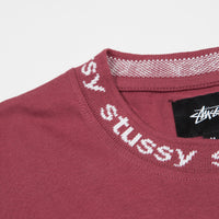 Stussy Owen Long Sleeve T-Shirt - Maroon thumbnail