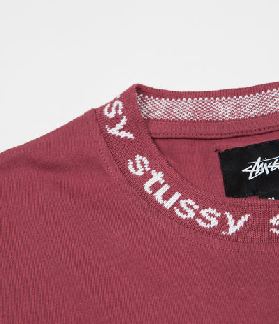 Stussy Owen Long Sleeve T-Shirt - Maroon