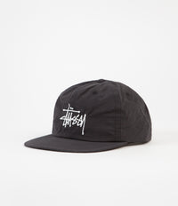 Stussy Peached Nylon Basic Cap - Black