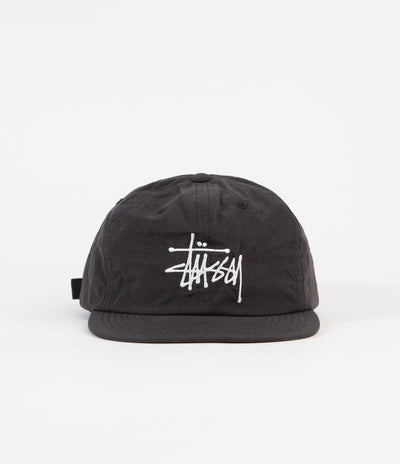 Stussy Peached Nylon Basic Cap - Black