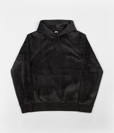 Stussy Pile Fleece Hoodie - Black