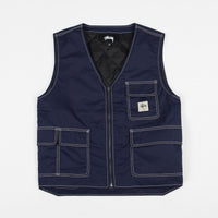 Stussy Poly Cotton Work Vest - Navy thumbnail