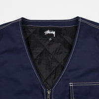 Stussy Poly Cotton Work Vest - Navy thumbnail