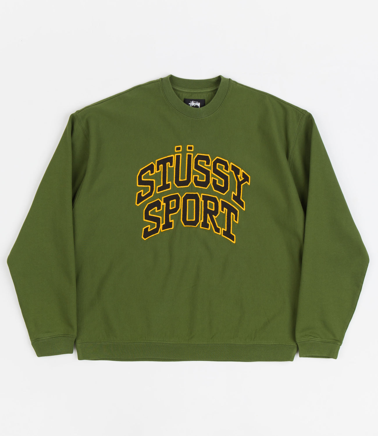 Stussy Relaxed Oversized Crewneck Sweatshirt - Green | Flatspot