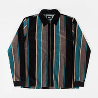 Stussy Roland Stripe Full Zip Jacket - Black thumbnail