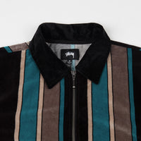 Stussy Roland Stripe Full Zip Jacket - Black thumbnail