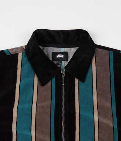 Stussy Roland Stripe Full Zip Jacket - Black