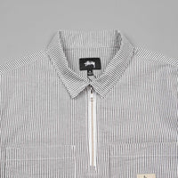 Stussy Seersucker Half-Zip Shirt - Black Stripe thumbnail