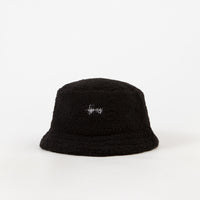 Stussy Sherpa Fleece Bucket Hat - Black thumbnail