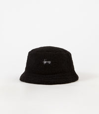 Stussy Sherpa Fleece Bucket Hat - Black