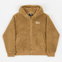 Stussy Sherpa Zip Hoodie - Brown thumbnail