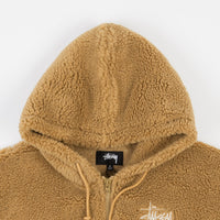 Stussy Sherpa Zip Hoodie - Brown thumbnail