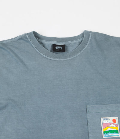 Stussy Sierra Pigment Dyed Pocket Long Sleeve T-Shirt - Slate