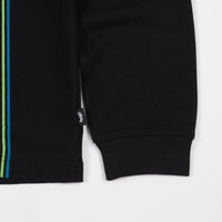 Stussy Simon Long Sleeve Zip Polo Shirt - Black thumbnail