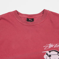 Stussy Skateman Pigment Dyed Long Sleeve T-Shirt - Raspberry thumbnail